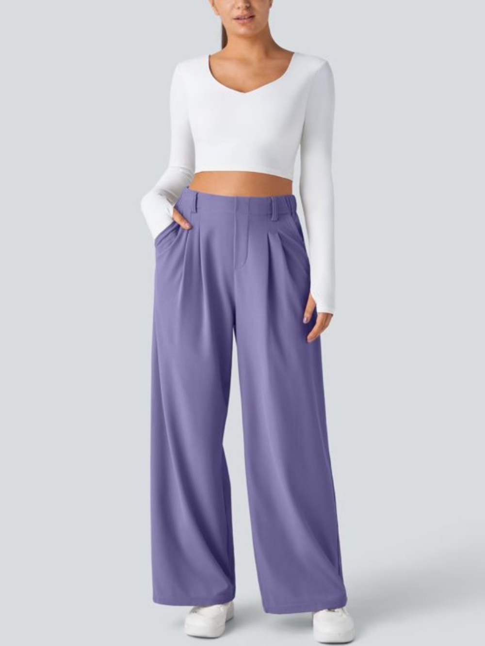 Halara Flex Wide Leg Pleated Pants